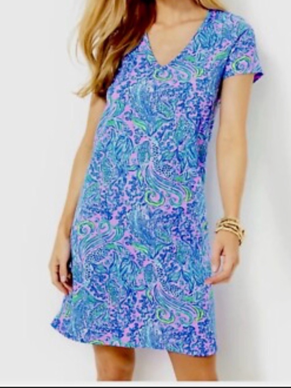 Lilly Pulitzer Etta Blue TShirt Dress in XXL